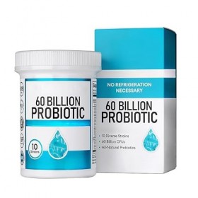 60 milliards de probiotiques, formule prébiotique, santé intestinale, équilibre de la flore, confort digestif, unisexe, usage