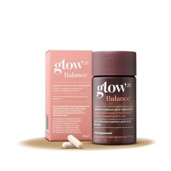 Glow25® Balance [30 portions] – avec des bactéries lactiques, de la poudre de kiwi, de linuline, du calcium et de la vitamin