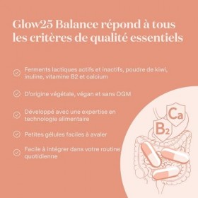 Glow25® Balance [30 portions] – avec des bactéries lactiques, de la poudre de kiwi, de linuline, du calcium et de la vitamin