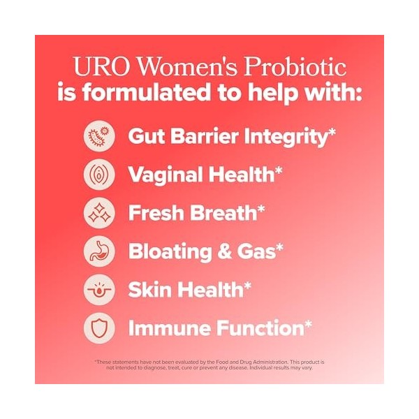 O Positiv Probiotique pour femmes URO : probiotique intégral pour femmes : santé du microbiome vaginal, intestinal, cutané et