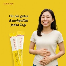 Flora Vita Cultures Complexe - 30 sachets Probiotiques & Prébiotiques Synbiotiques avec 21 souches bactériennes, Cordyceps,