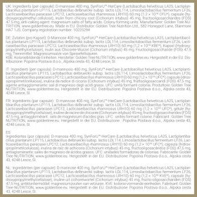 Golden Tree My Flora Biotics – Probiotiques pour Femme avec 6 Souches de Lactobacillus, D-Mannose et Inuline – 12 Milliards d