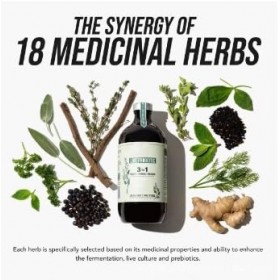 Prébiotiques et postbiotiques – Culture vivante biologique, herbes fermentées – Santé intestinale complète | biome de la flor