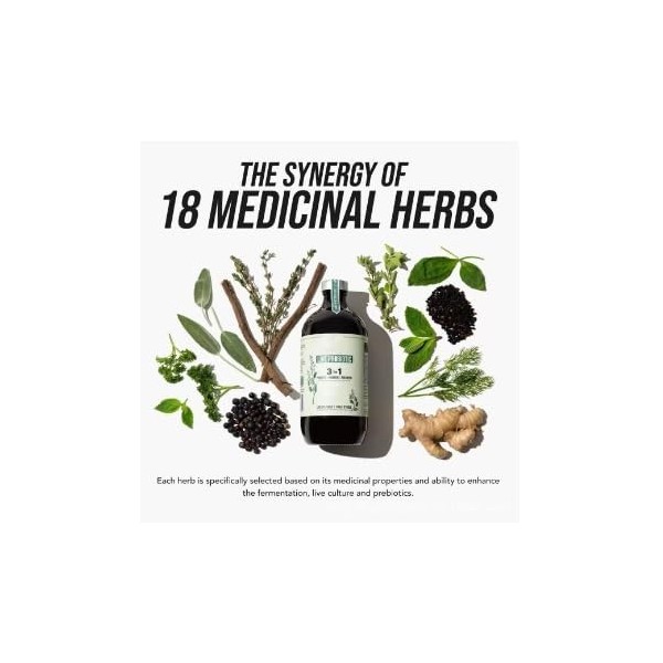 Prébiotiques et postbiotiques – Culture vivante biologique, herbes fermentées – Santé intestinale complète | biome de la flor