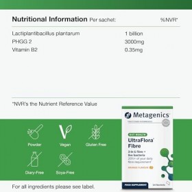Metagenics UltraFlora Fibres - Complément alimentaire - Soutien intestinal 3-en-1 avec fibres, prébiotiques et probiotiques. ...