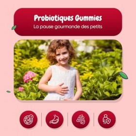 Gommes Probiotique Enfant pour 3-12 Ans - 90 Gummies Vegan - 45 Jours, Probiotics d1 milliard d’UFC de Bacillus Coagulans av