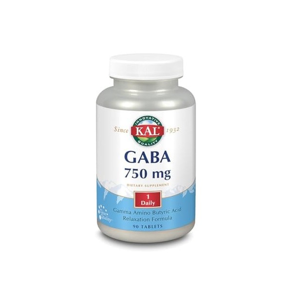 KAL GABA 750mg. 90comp. KAL – préparation en comprimés pour une prise régulière, boîte de 90 comprimés, facile à intégrer dan