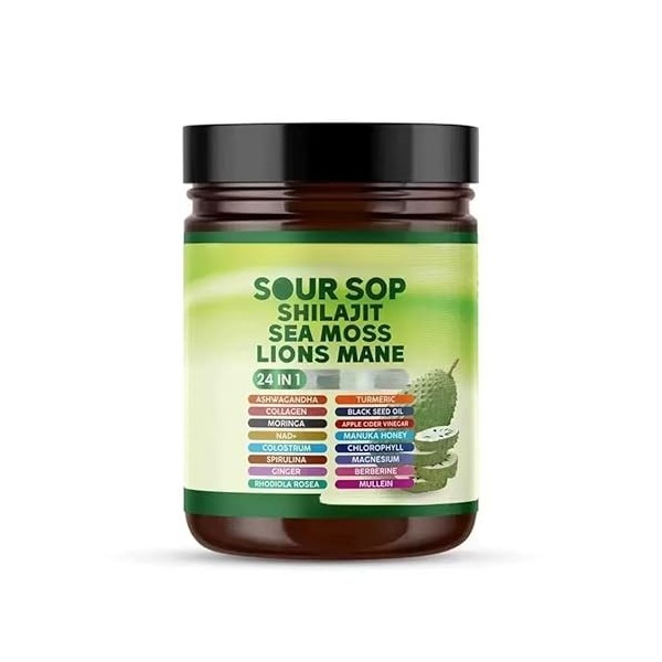 Corossol 24 en 1, sans OGM - À base de plantes - Végétalien | corossol