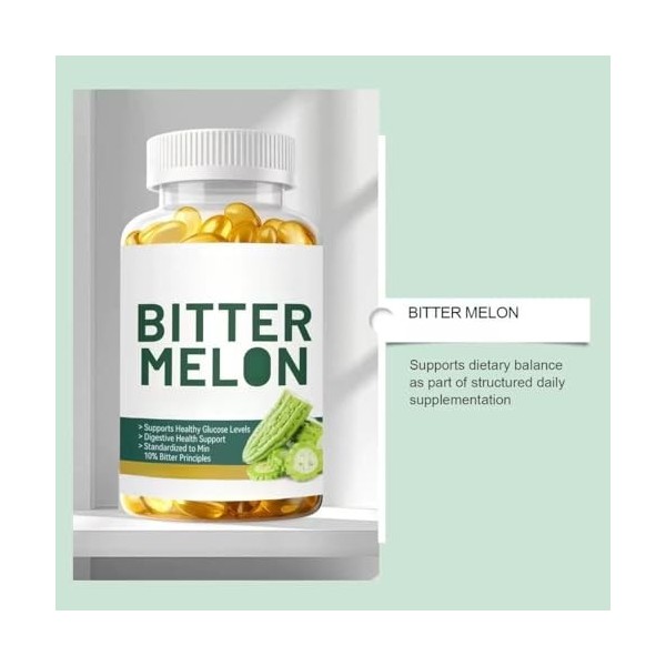Soutien global et digestif – Végétalien, sans agents de remplissage, sans OGM, sans gluten | amers digestifs bio | Melon amer