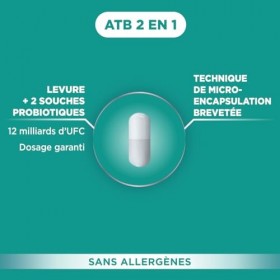 Forté Pharma - Forté Probio+ ATB 2en1 - Souche probiotique flore intestinale - Gélules gastro-résistantes - 2 souches microbi...