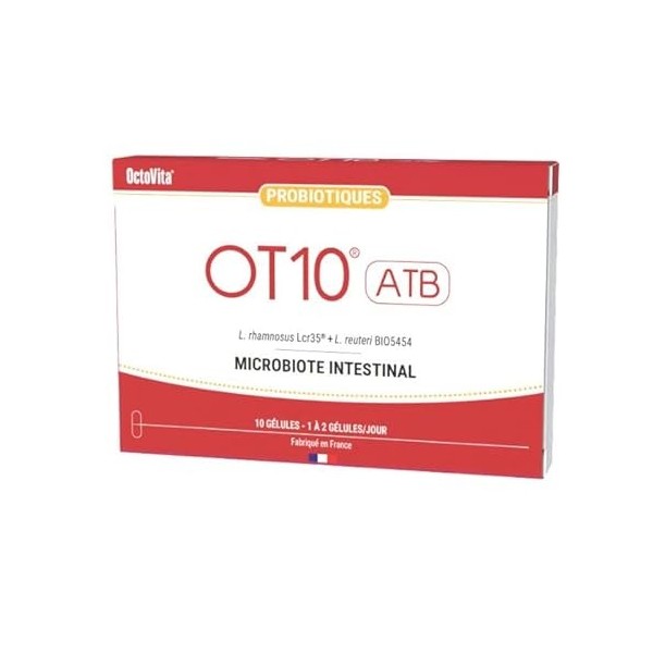 OctoVita OT10® ATB – Complément Alimentaire Probiotiques – Équilibre du Microbiote Intestinal – 2 Milliards de Bactéries par