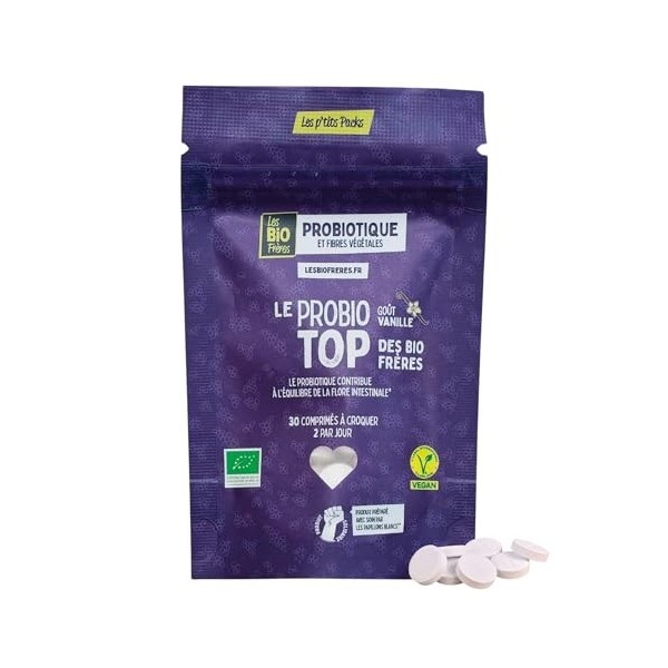Les Bio Frères - Probiotique Naturel & Végane - 1 Milliard UFC - Fibres d’Acacia Bio - Digestion, Flore Intestinale & Immunit