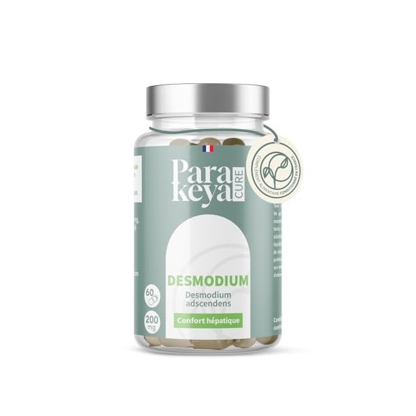 Parakeya – Desmodium | Confort Hépatique | Complément Alimentaire | 180 Gélules Bactéries et levures