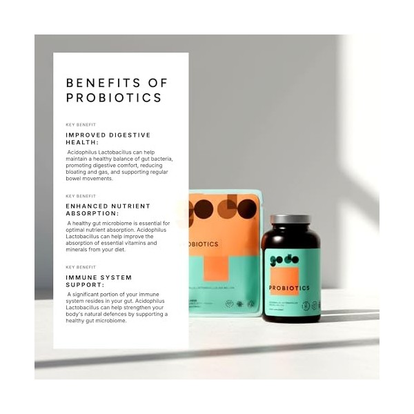 Fitness Health Acidophilus Lactobacillus 550 Million 120 comprimés – Comprimés contre le mal des transports – Suppléments pro...