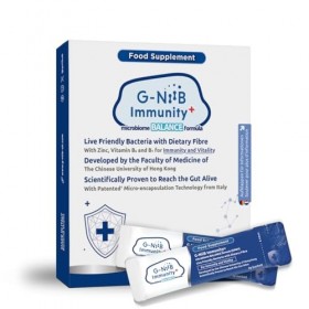 G-NiiB Immunity+ SIM01 | Probiotiques digestifs et prébiotiques avec zinc, vitamine B6 et B1 pour limmunité et lénergie |
