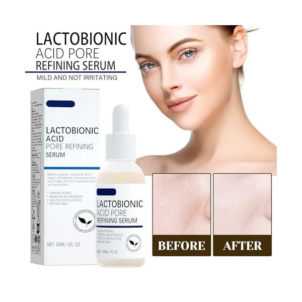2 Pièces Pore Reduction Serum, Visage Rétrécissement Pore Soin Sérum Reduction Booster Visage Sérum Pour Soulager La Contract