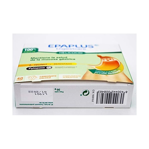 Peroxfarma EPAPLUS DIGEStCARE HELICOCID 100% NATUREL 40 COMPRIMÉS