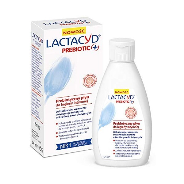 Lactacyd Prébiotique + Liquide Prébiotique Pour LHygiène Intime - Soins Quotidiens pour les Femmes sujettes aux Infections R