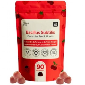 Gummies Probiotiques Flore Intestinale, 90 Gummies Vegan sans sucres ajoutés, jusquà 3 mois de traitement , 3 Milliards CFU