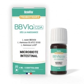 OctoVita BBVia® CDA – Gouttes Probiotiques Bébé – 6 ml – 3 Souches Probiotiques Sélectionnées – Confort Digestif & Équilibre 