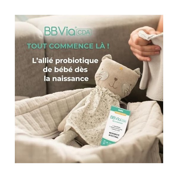 OctoVita BBVia® CDA – Gouttes Probiotiques Bébé – 6 ml – 3 Souches Probiotiques Sélectionnées – Confort Digestif & Équilibre