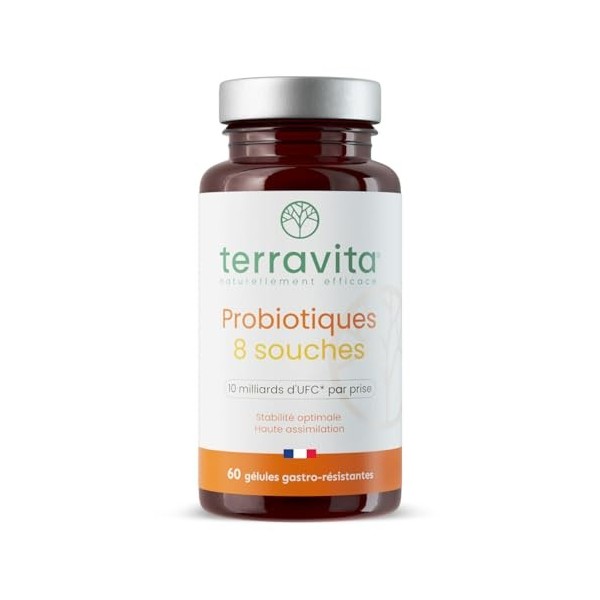 Probiotiques Flore Intestinale | Microbiote et Santé Digestive | 8 Souches Bio-actives dont Lactobacillus Reuteri et Acidophi