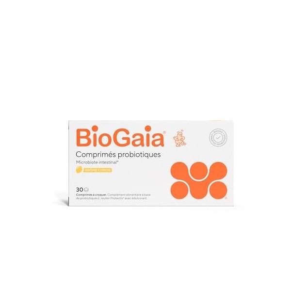 BioGaia Comprimés Probiotiques pour Adultes | Équilibre de la Flore Intestinale | Complément Alimentaire | Contient le L. reu
