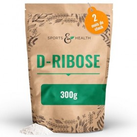 D-Ribose poudre - 300g - fermenté - Dose quotidienne de 5g de D-Ribose - 60 portions - 2 mois dapprovisionnement - végétalie