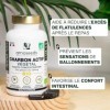 Charbon Actif Végétal BIO | Haute Concentration, 2000mg / Jour | 120 gélules de 334mg | Ballonnements, Flatulences | Qualité