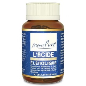 Acide Elénolique Olivier Essence Pure | 4% Acide Elénolique, Vitamine C | Santé Immunitaire | Végétalien, Sans Allergènes, 30
