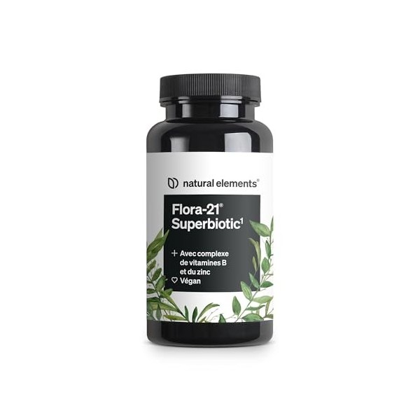 Flora 21® Probiotique Flore Intestinale - Souches de bactéries Lactobacillus et 4,5 milliards UFC/Jour - Gélules Gastro-résis
