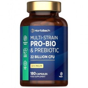 Probio et Prébiotique | 180 Vegan Gélules | Probio Flore Intestinale Avec Lactobacillus, Inuline et Extrait de Canneberge | 2