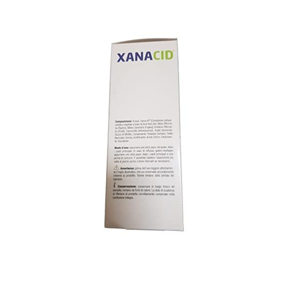 XANACID 20 STICK PACK, COMBATS LE BRUCIORE, protège la MUCOSA, COÛT LE REFLUSSO