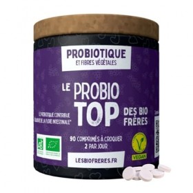 Les Bio Frères - Probiotique Naturel & Végane - 1 Milliard UFC - Fibres d’Acacia Bio - Digestion, Flore Intestinale & Immunit
