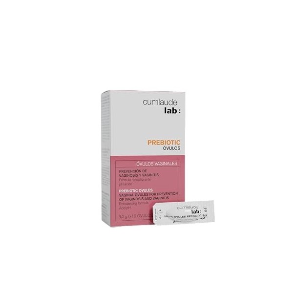 Cumlaude Lab Ovules prébiotiques - Pour la prévention de la vaginose et de la vaginite, régule le pH vaginal, avec de lacide