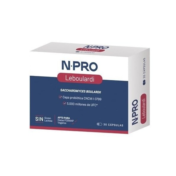 NPro Leboulardi - Complément alimentaire probiotique Saccharomyces boulardii CNCM I-3799 et amidon résistant type 2 - 30 gélu