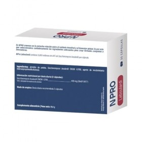 NPro Leboulardi - Complément alimentaire probiotique Saccharomyces boulardii CNCM I-3799 et amidon résistant type 2 - 30 gélu