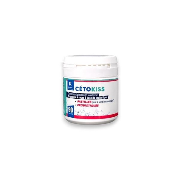 CETOKISS® Probiotique Bucco-Dentaire Menthe | 1 Milliard UFC HOWARU® | Haleine Fraîche & Gencives Saines | Sans Sucre | 90 Pa