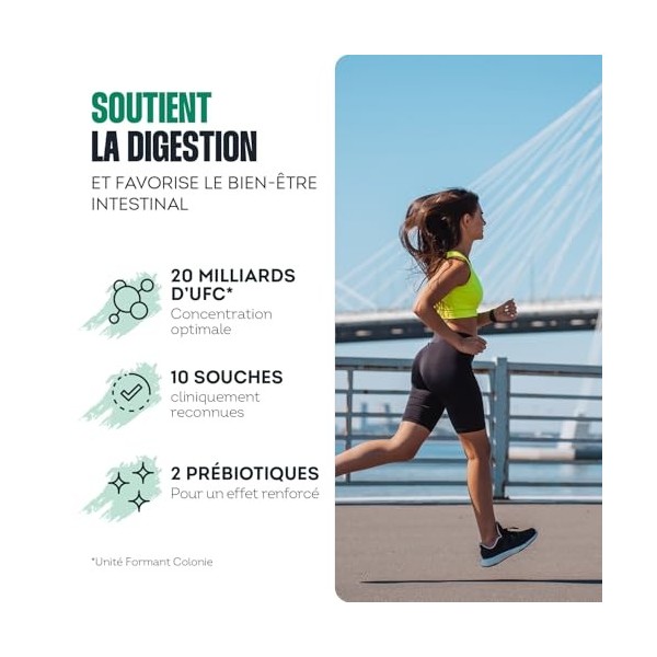 Impulse Nutrition - Pré-Probiotiques - 20 Mds dUFC/jour - Lactobacillus gasseri - Digestion, Immunité & Microbiote - Complém