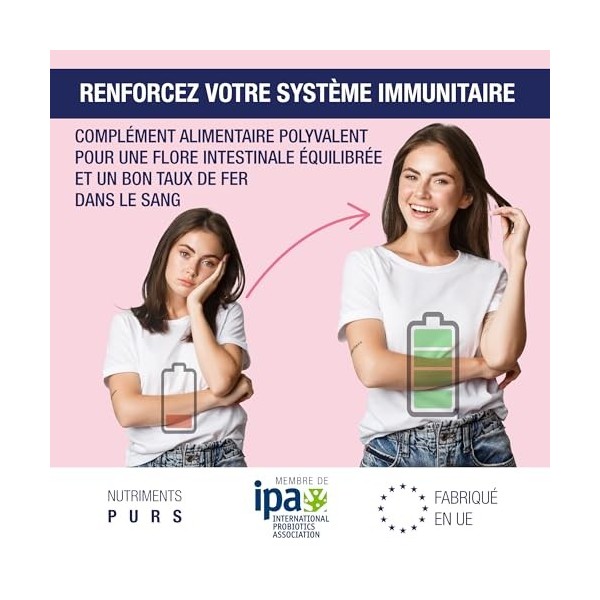 Probiotiques pour femmes de Nordwise - Améliorez votre santé intestinale I Formule végétalienne pure I Efficace 5 milliards d