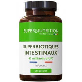 Probiotiques Flore intestinale - Ferments lactiques - 10 souches naturelles cultivées en France - 60 Gélules gastro-résistant