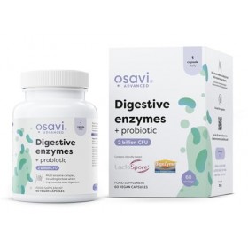 Osavi Enzymes Digestives + Probiotique – 60 Gélules Végétales | DigeZyme® + LactoSpore® | 7 enzymes digestives avec papaïne &