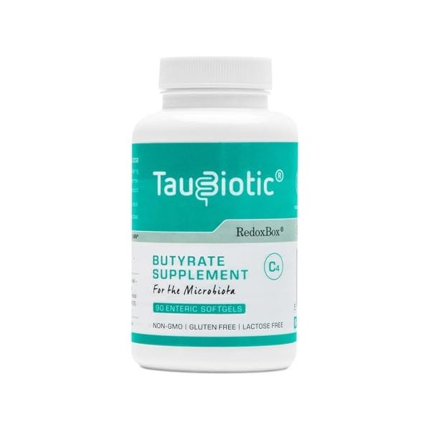 TauBiotic® de RedoxBox® - Butyrate Tributyrine 500 mg pour Microbiote Complément Alimentaire - 30 Capsules Entériques Bactéri...