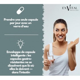 EXVital Flora+, Complexe de cultures avec 500 milliards d’UFC/g, 22 souches bactériennes avec fibres d’acacia, Cultures intes