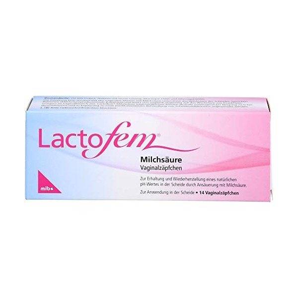 Lactofem Milchsäure Vaginalzäpfchen, 14 pc Suppositoires