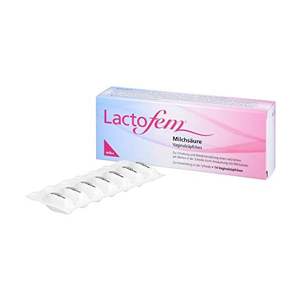 Lactofem Milchsäure Vaginalzäpfchen, 14 pc Suppositoires