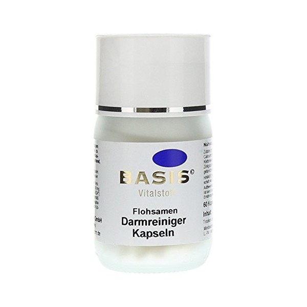BASIS Flohsamen Darmreiniger Kapseln, 60 pc Capsules