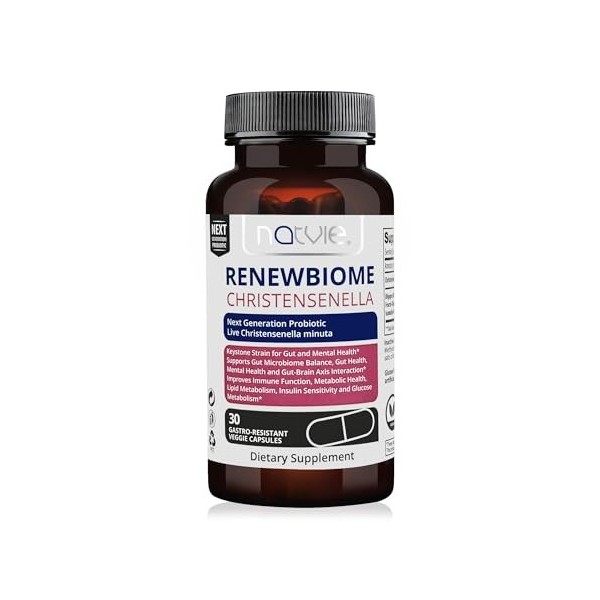 RENEWBIOME CHRISTENELLA - Probiotique avec Christensenella minuta - 5 milliards dUFC en 1 capsule gastrique résistante - 30 