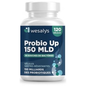 Probiotique flore intestinale - 150 Milliards UFC/Jour - 30 souches bactériennes, 120 Gélules Gastro-résistantes. Probiotique