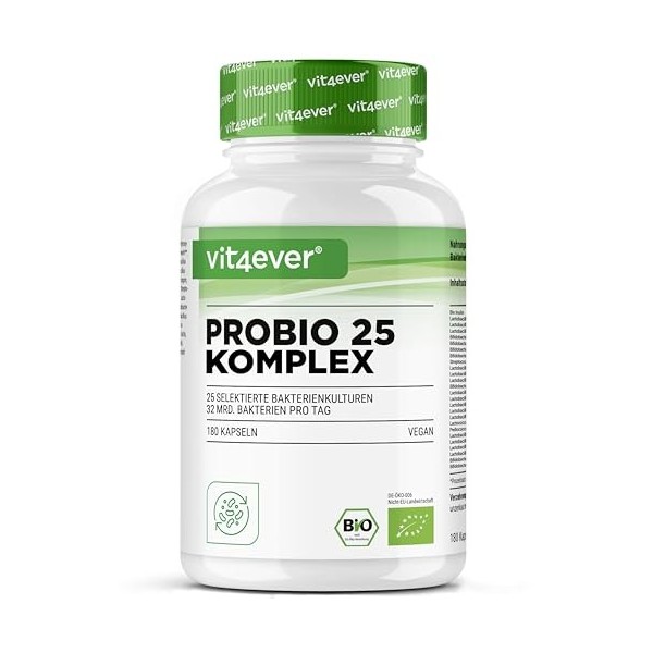 Probio 25 - Complexe de cultures avec 32 milliards de bactéries lactiques et 25 souches bactériennes + inuline bio par dose q